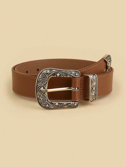 Western Buckle-Camel